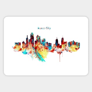 Kansas City Skyline Silhouette Magnet
